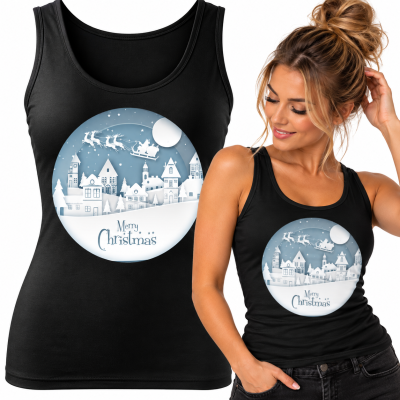 TANK TOP DAMSKI ŚWIĄTECZNY  MERRY CHRISTMAS 4